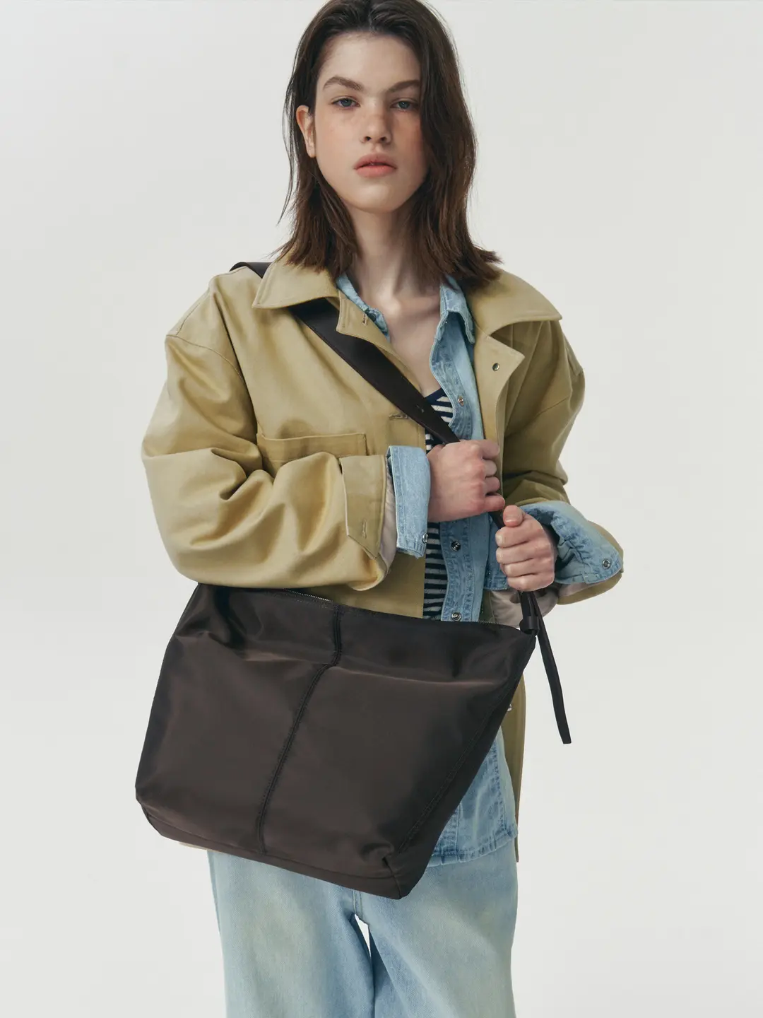 리볼드 Nylon Stitch 2-Way Bag_(Brown) 상품 이미지 2