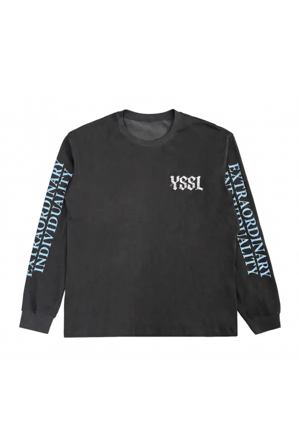 EXTRAORDINARY LONG-SLEEVE TOP CHARCOAL