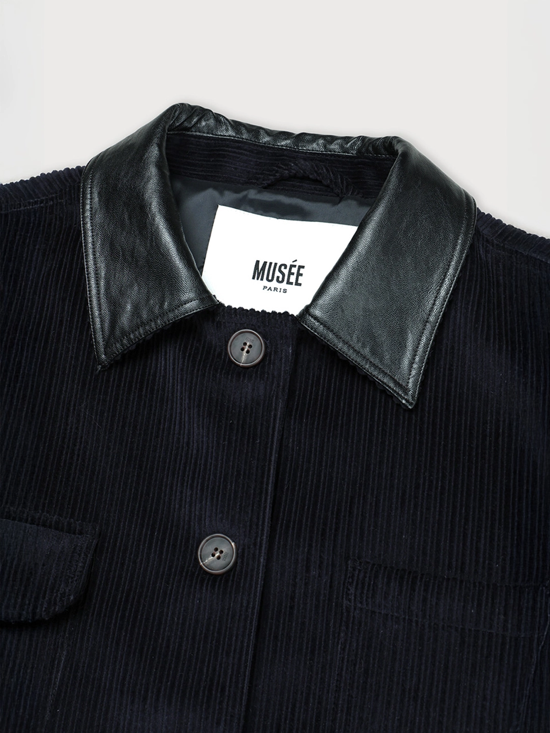 뮤제 LA FETE Oversized coturoy work jacket_Velvet Navy 상품 이미지 3