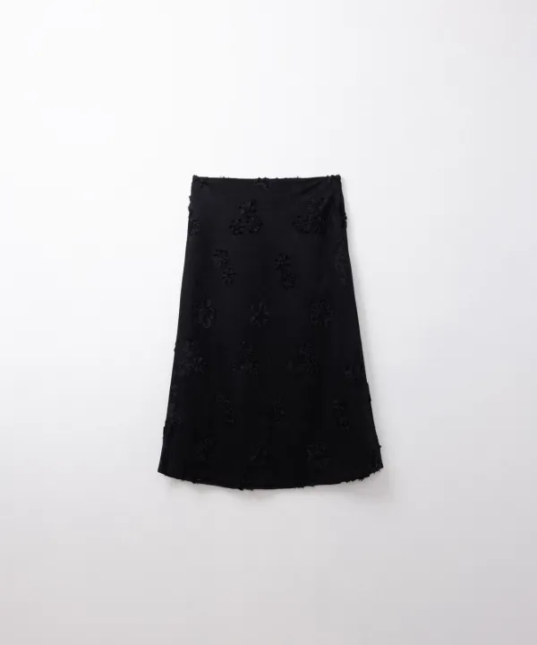 프렌치 플라워 스커트 (black)