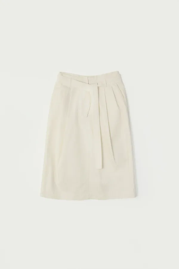 CIRCE COTTON BELT SKIRT_CREAM