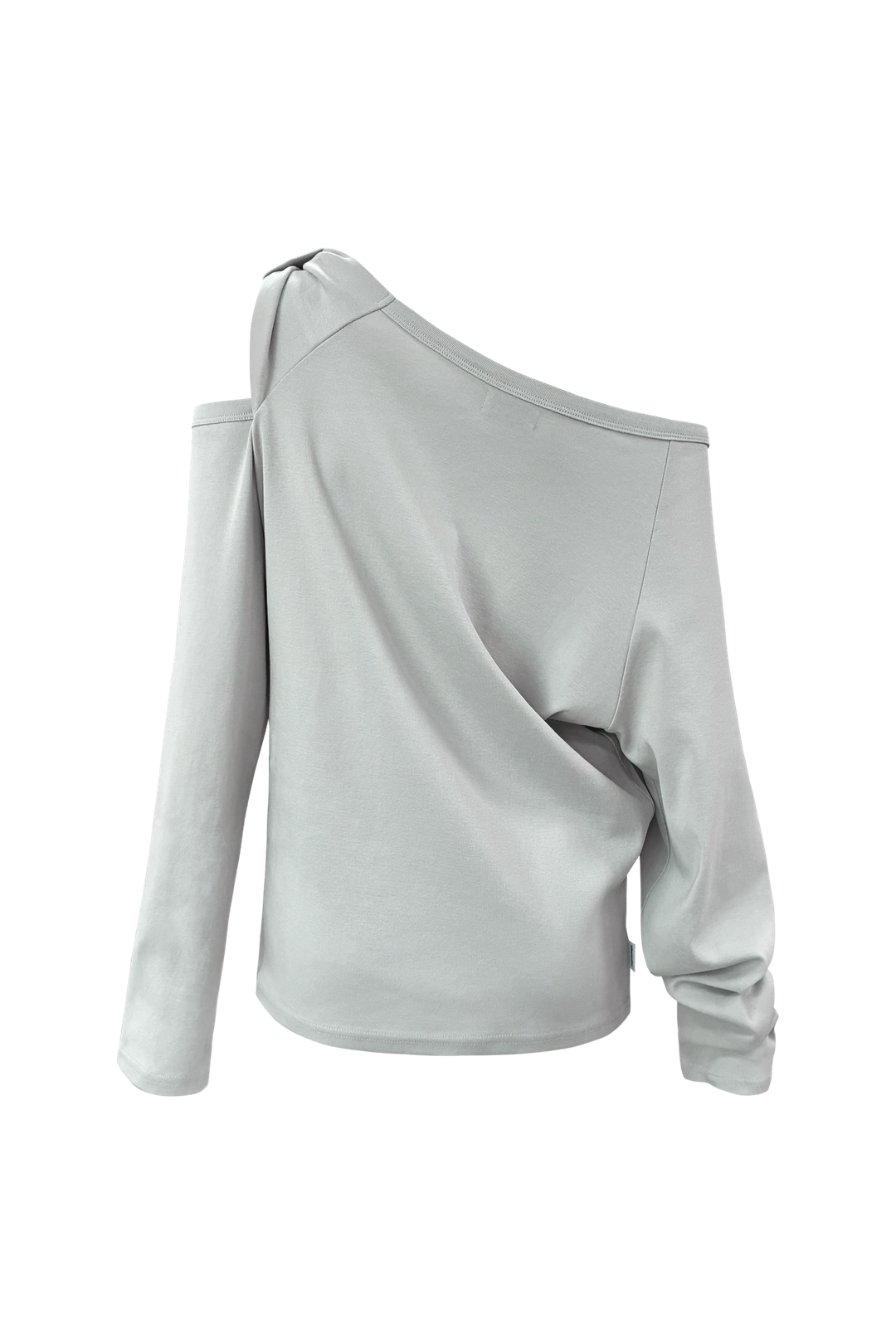 체메씨 BOW ONE-SHOULDER LONG SLEEVE (LIGHT GRAY) 상품 이미지 3