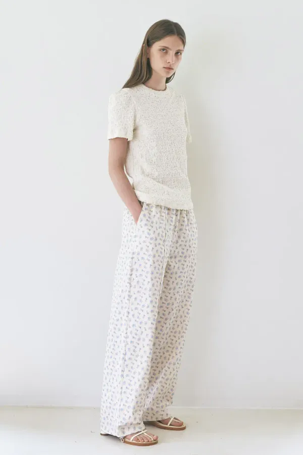 [3차] arin pintuck pants flower 2color