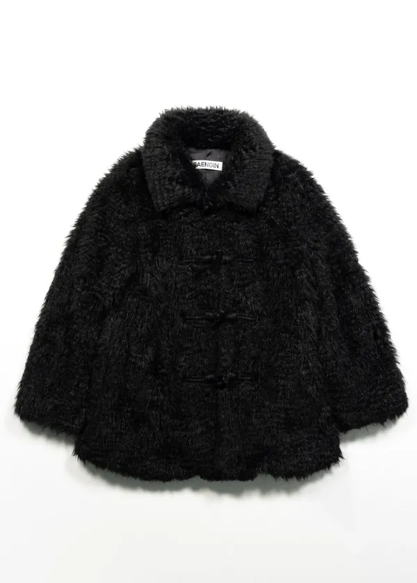 NIMBUS TOGGLE FUR COAT - BLACK (9차 재입고)