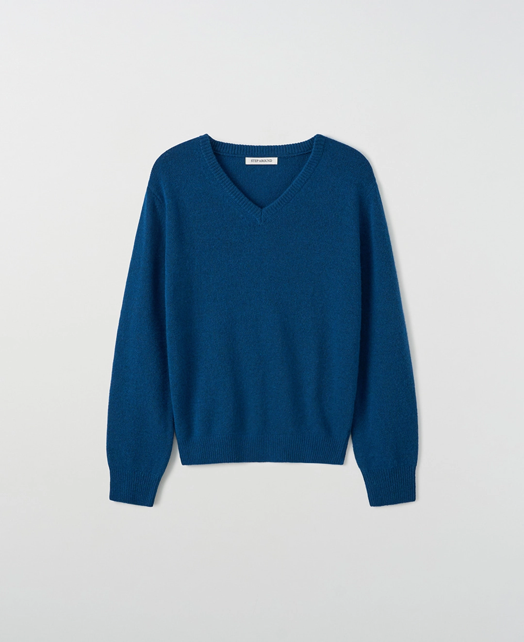 스텝어라운드 Cashmere Superfine Wool V-Neck Knit_BLUE 상품 이미지 2