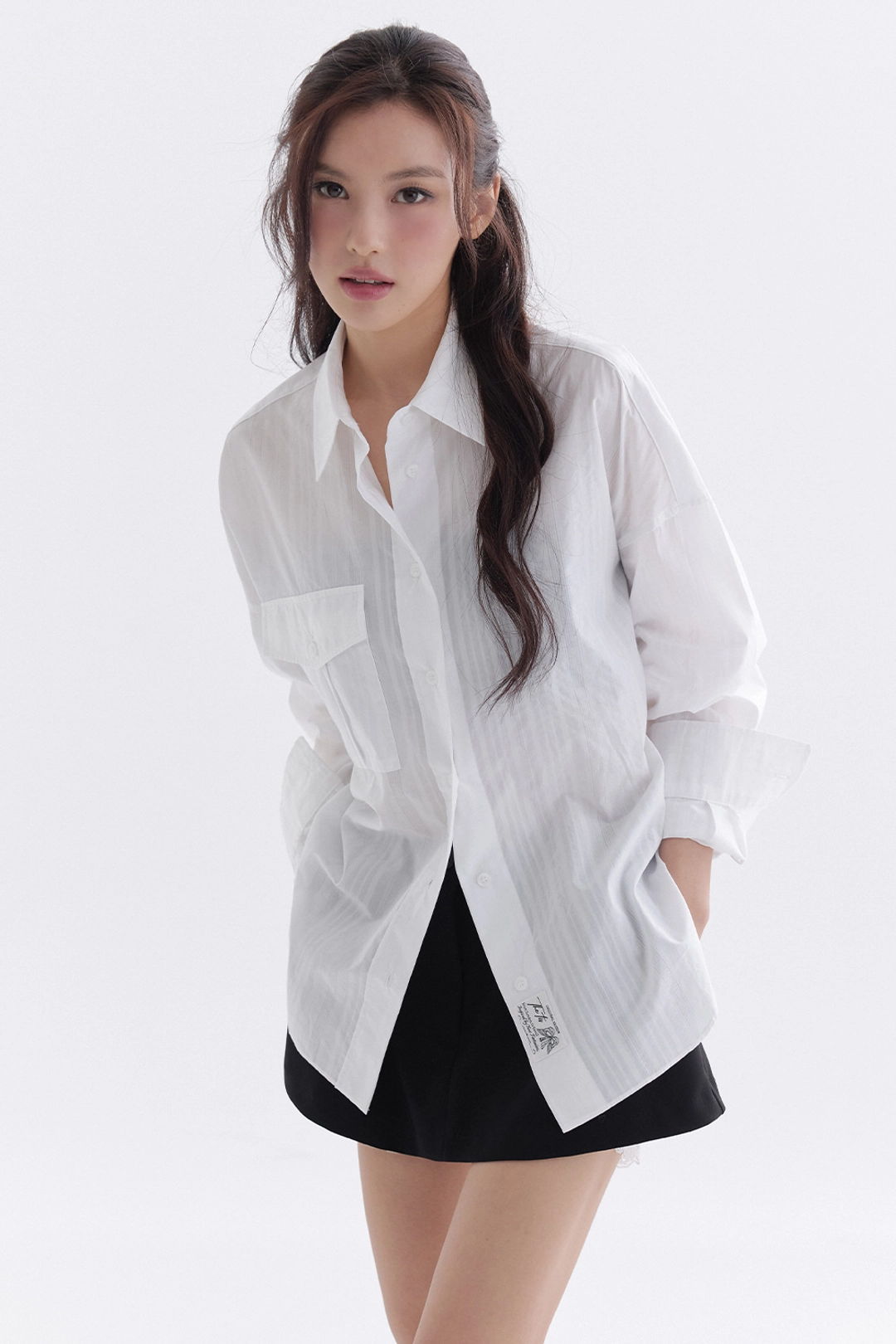 더티스 Air Stripe Pocket Shirt (Ivory) 상품 이미지 2