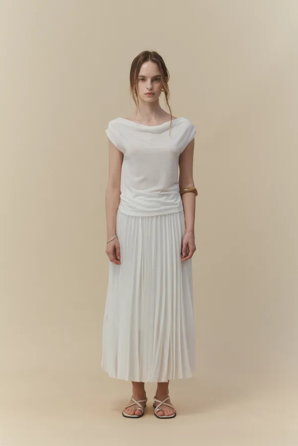 Drape T-shirts (White)