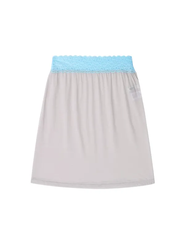 UNDERLACE JERSEY SKIRT_GREY