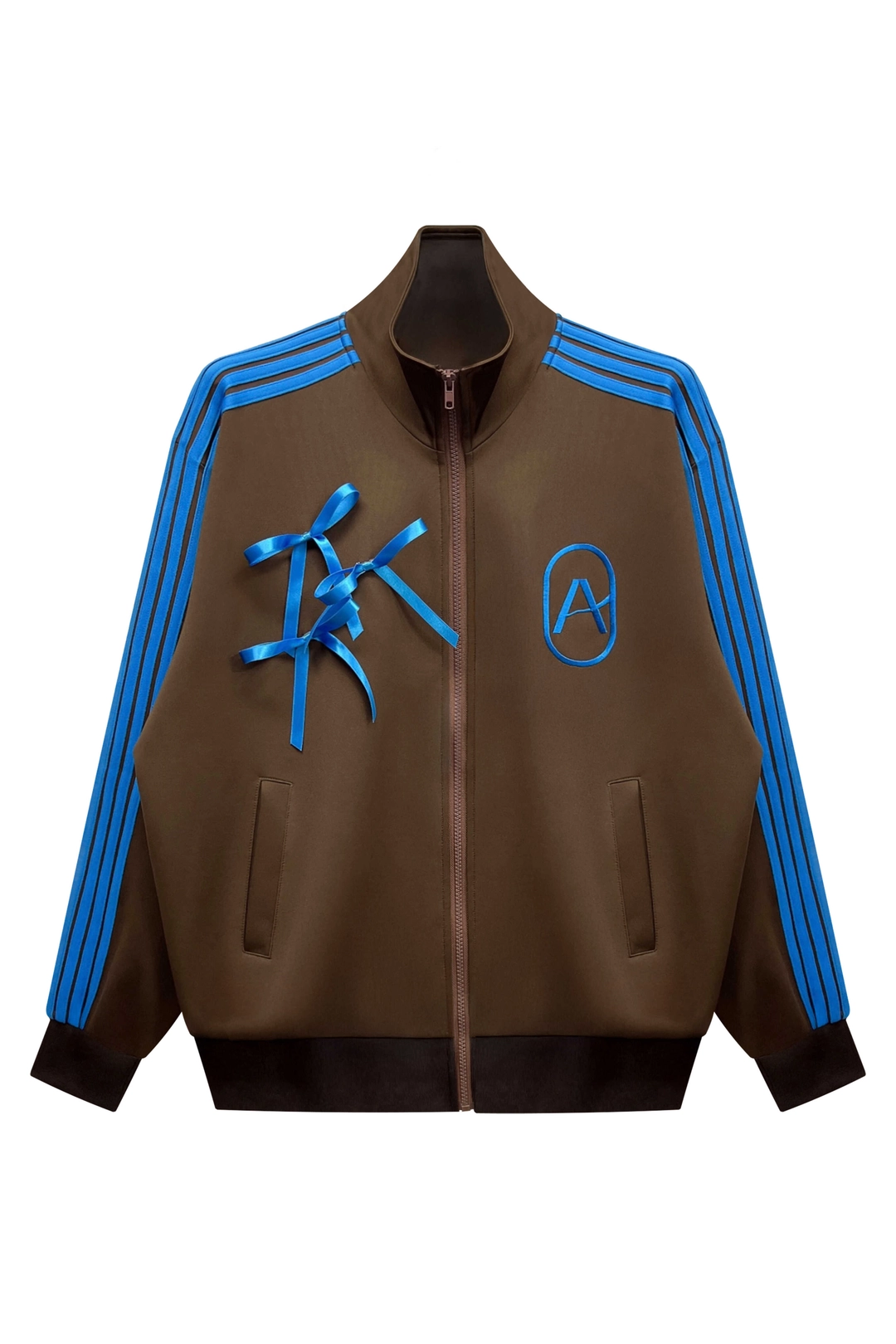 아리 ARI PEACH FLEECE JERSEY TRACK TOP / BROWN 상품 이미지 1