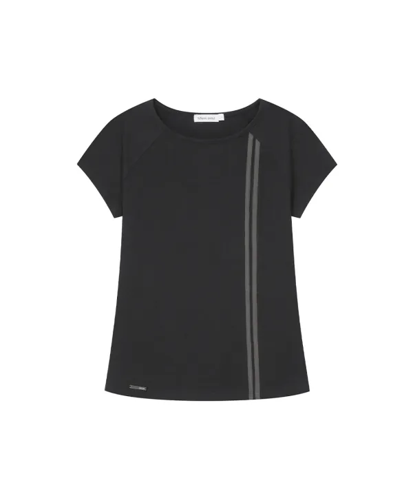 Double tape short sleeve BLACK