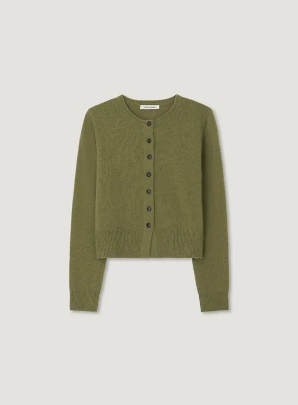 SOL BUTTON CARDIGAN_OLIVE