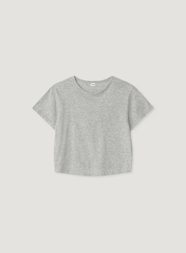 DUST CROP TEE_MELANGE GREY