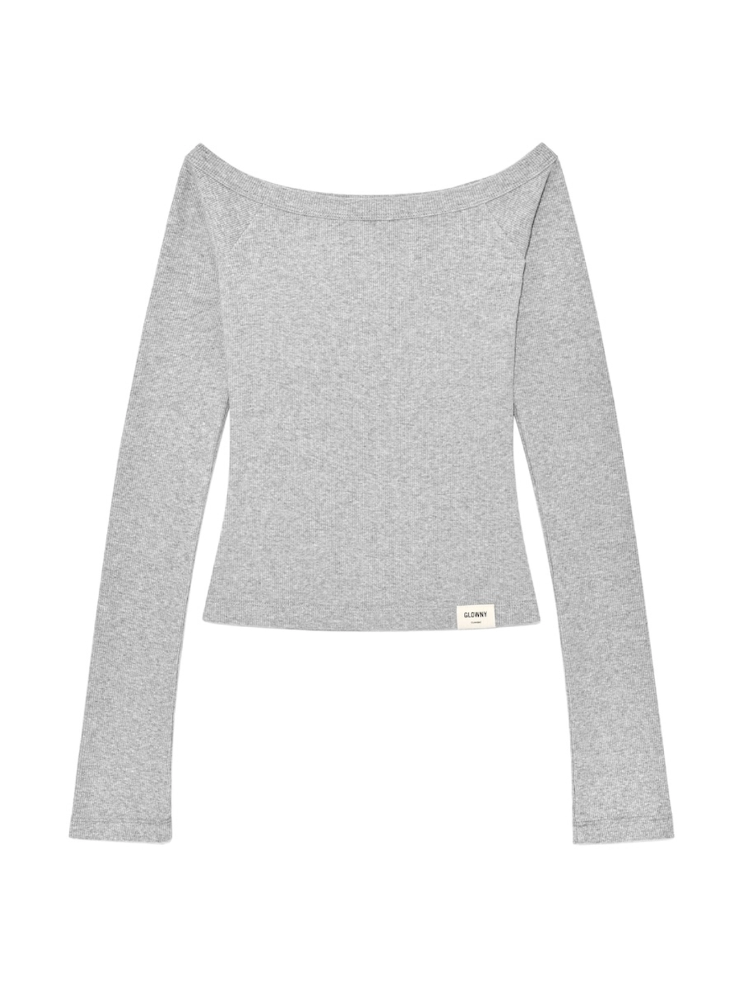 글로니 G OFF SHOULDER LONG SLEEVE (MELANGE GRAY) 상품 이미지 1