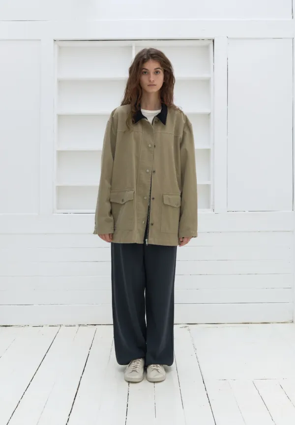 Cotton work jacket (beige)