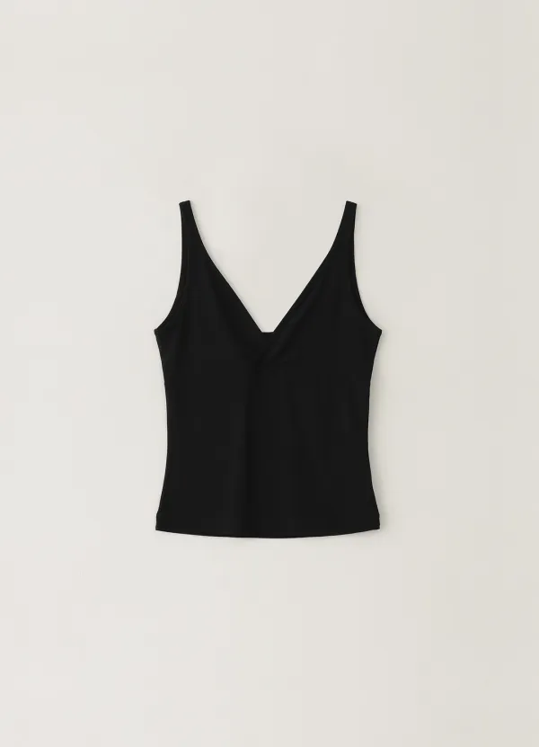 11TH / Spandex V-neck Sleeveless - Black