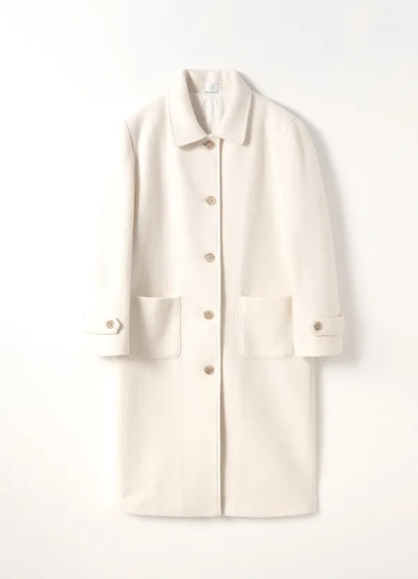 Boucle Long Coat(Cream)