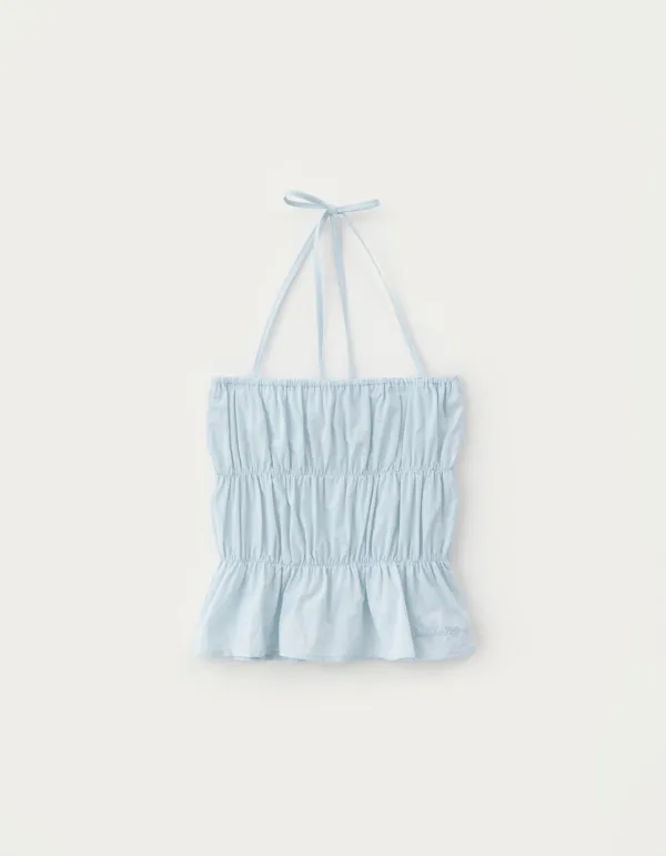Bay Halter Blouse - Light Blue