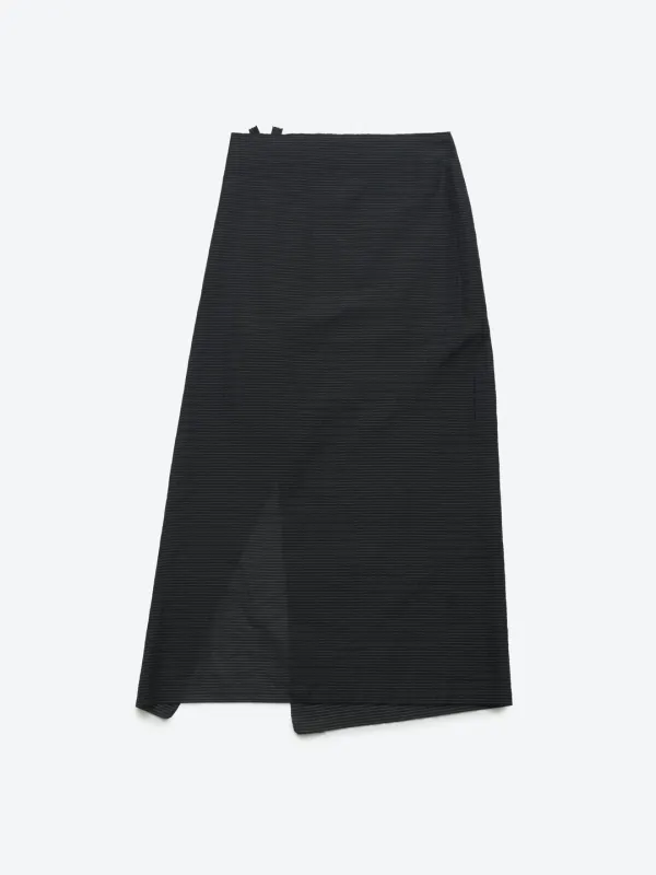 STRIPE SLIT LONG SKIRT