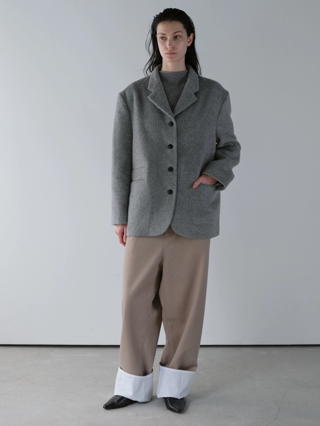 오브헤덴 Classic Wool Jacket  (melange grey) 상품 이미지 2