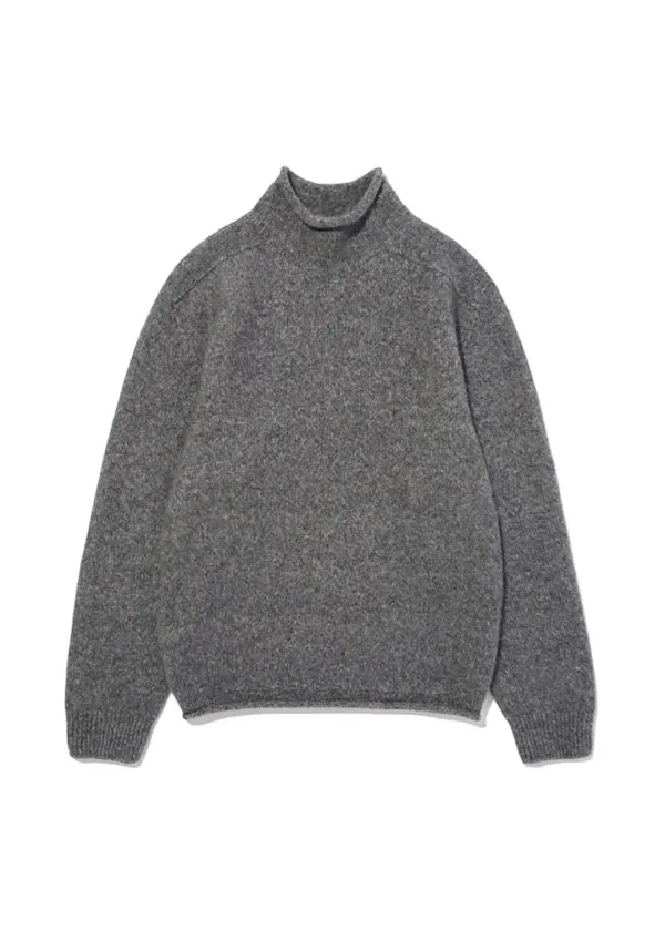 SOFT CAMEL MOCKNECK KNIT [GRAY, CAMEL]
