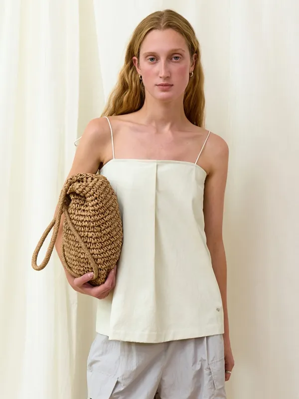Chloe double-tuck sleeveless