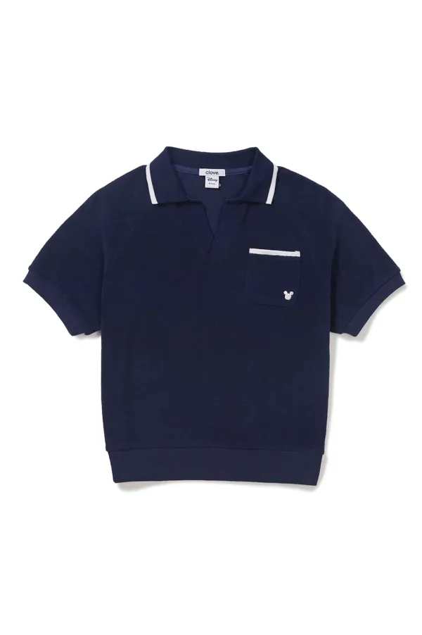[26SM clove] Mickey_Terry Top (Navy)