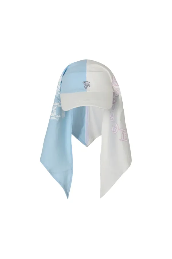 SCARF LOGO DURAG HAT WHITE