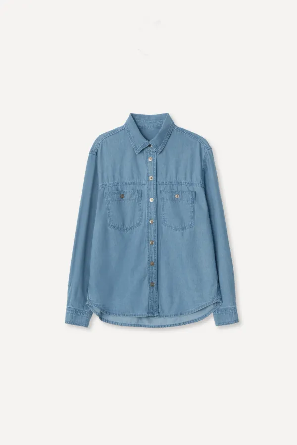 Plain Denim Shirt