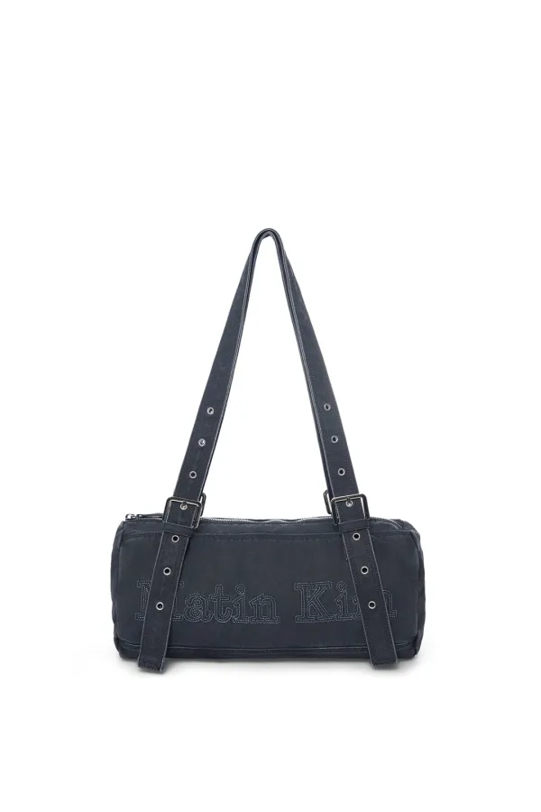VINTAGE WASHED COTTON DUFFEL BAG IN NAVY