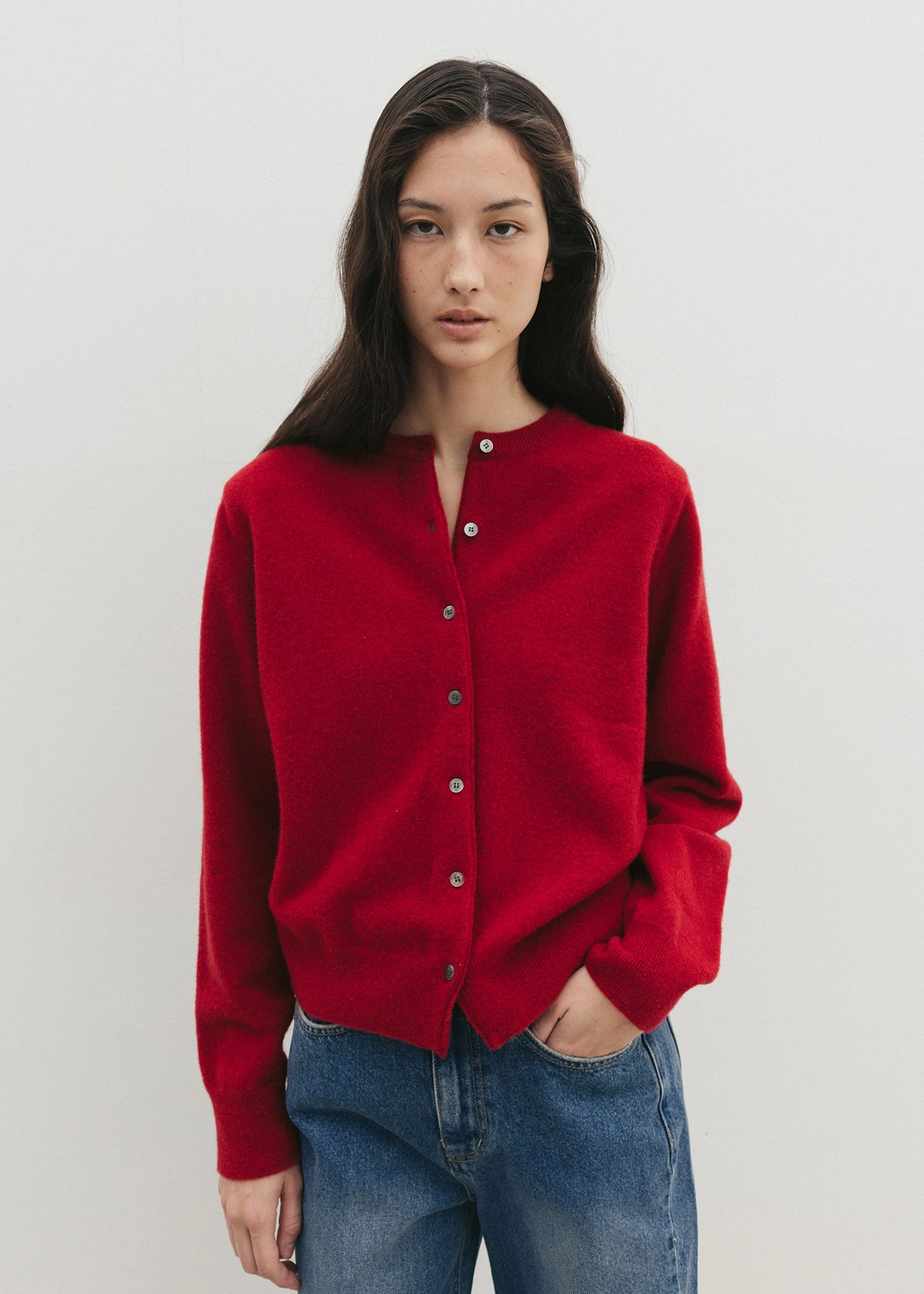더라이 Essential Knit Cardigan(Red) 상품 이미지 2