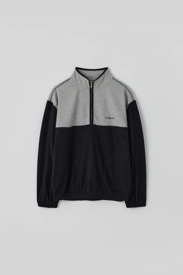 T/T Lodge half zip-up (black)