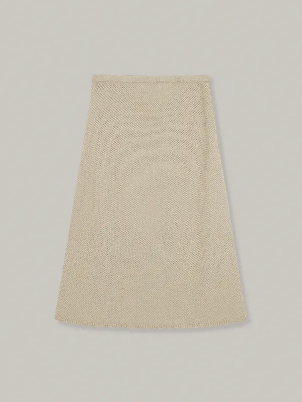 crochet midi skirt (beige)