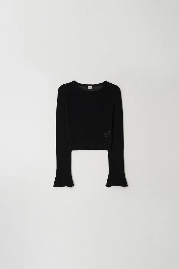 Curl up Cotton Knit (black)