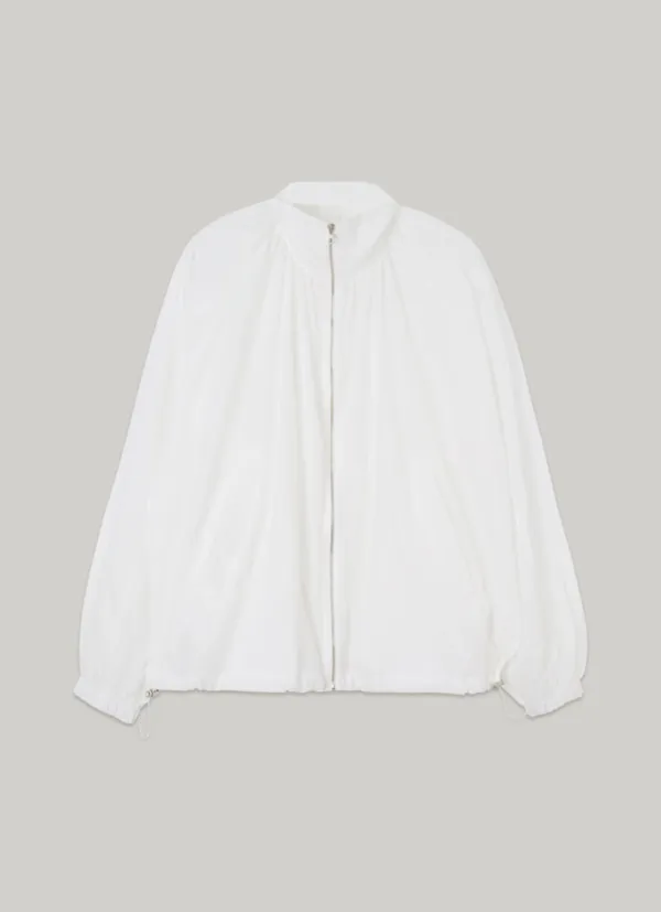 comos 1444 shirring sheer wind breaker (white)
