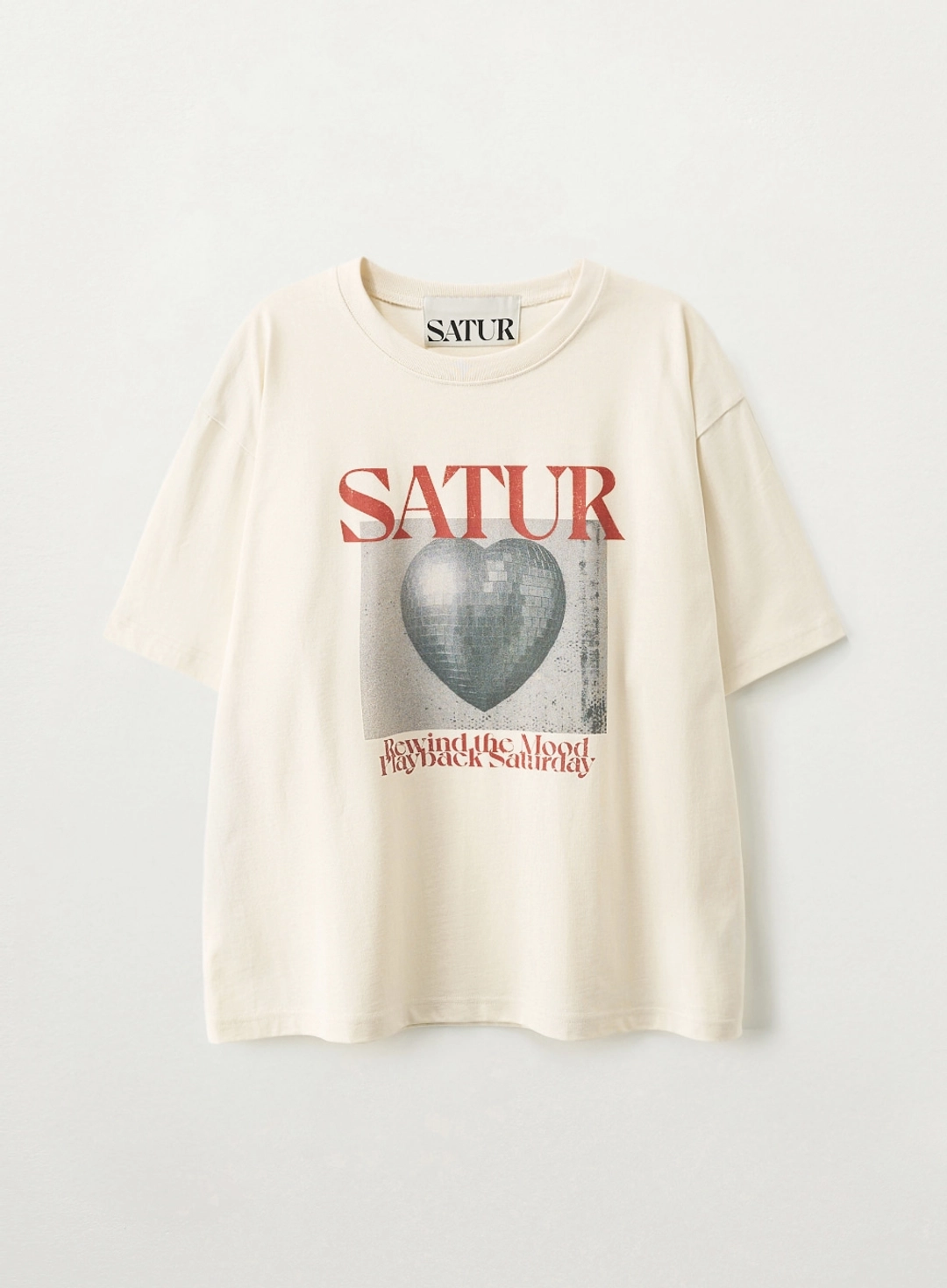 세터 Mirrorball Graphic T-Shirt - Cream 상품 이미지 1