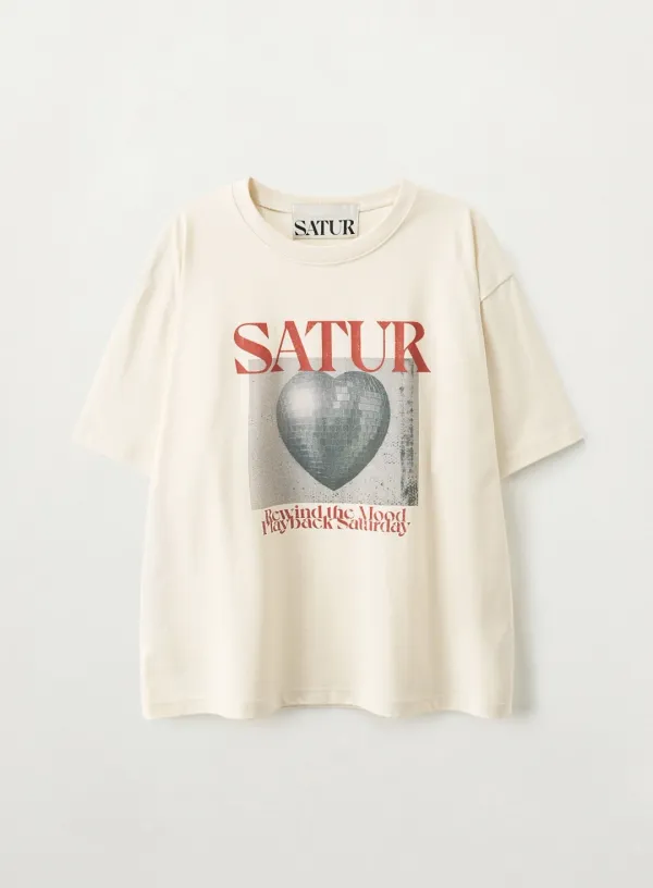 Mirrorball Graphic T-Shirt - Cream