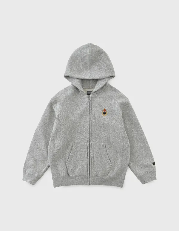 CHILDREN WASHED 221 ZIP-UP HOODIE / M.Grey(7%)