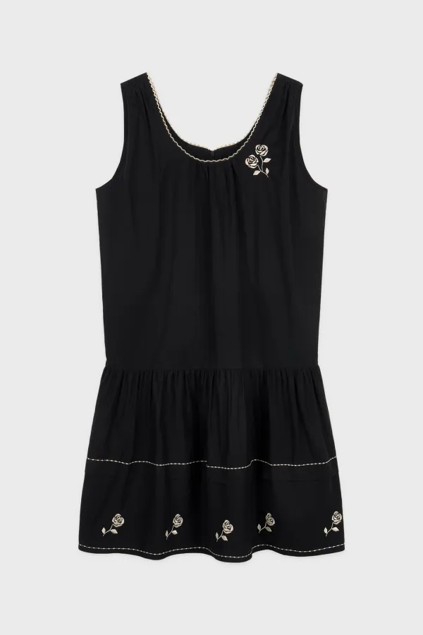 Flower Tiered Onepiece (Black)