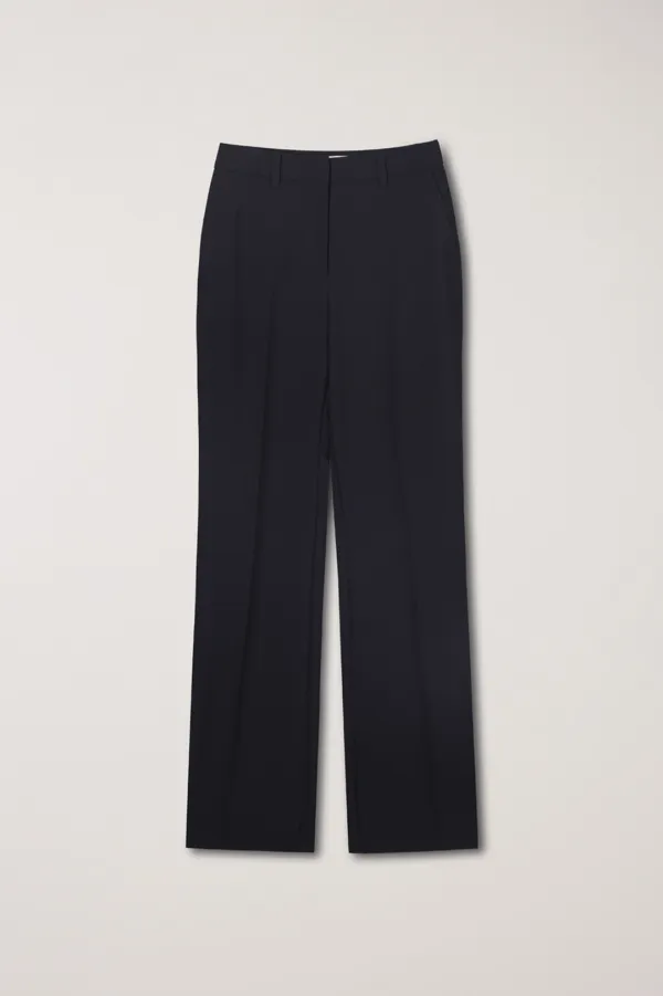 SEMI BOOT-CUT SLACKS DARK NAVY_UDPA5C203N3