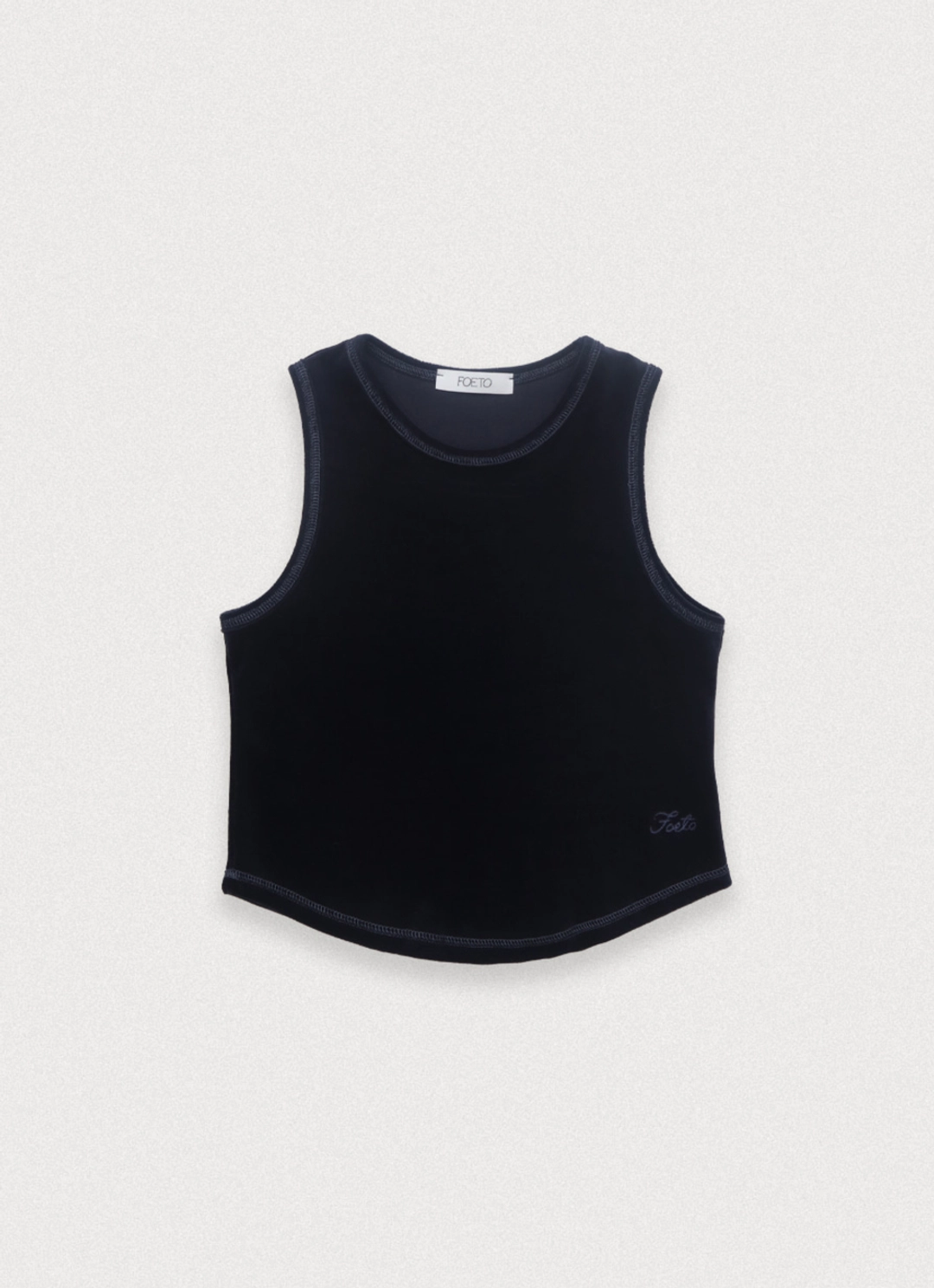 포에토 LOUNGE VELOUR SLEEVELESS - NAVY 상품 이미지 1