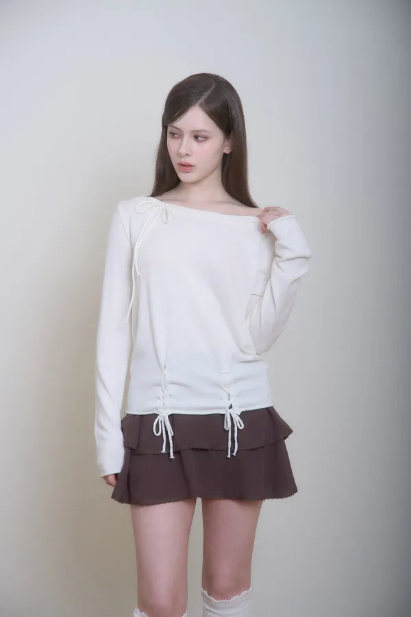 Plie chiffon skirt