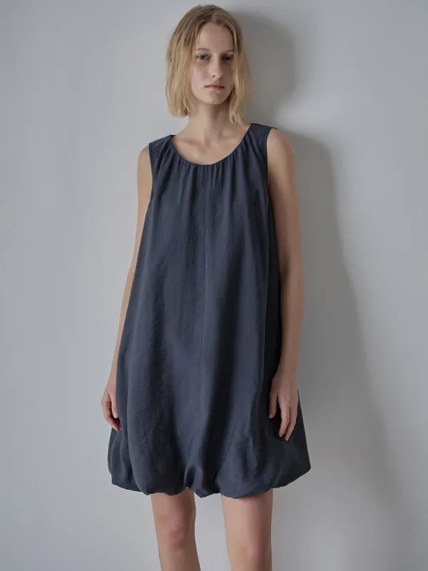 벌룬 미니 원피스_blue charcoal