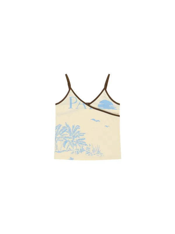 [6/17 출고] Scenery Wrap Tank Top Butter