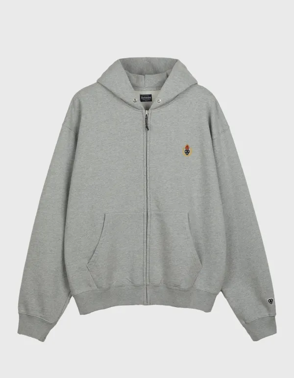 CREST WASHED 331 ZIP-UP HOODIE / M.Grey(7%)