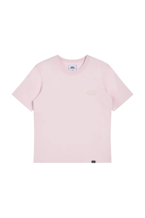 (W) RUBBER PATCH T-SHIRT-PINK