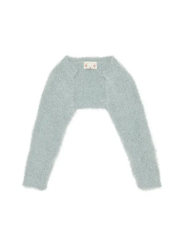 POM POM KNIT BOLERO (POWDER BLUE)