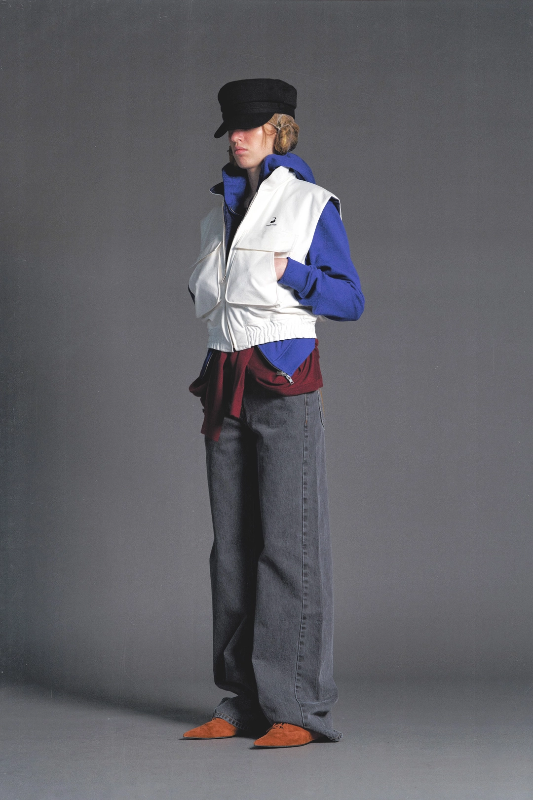 푸쉬버튼 PF26 DARK GRAY WASHED REGULAR DENIM PANTS 상품 이미지 2