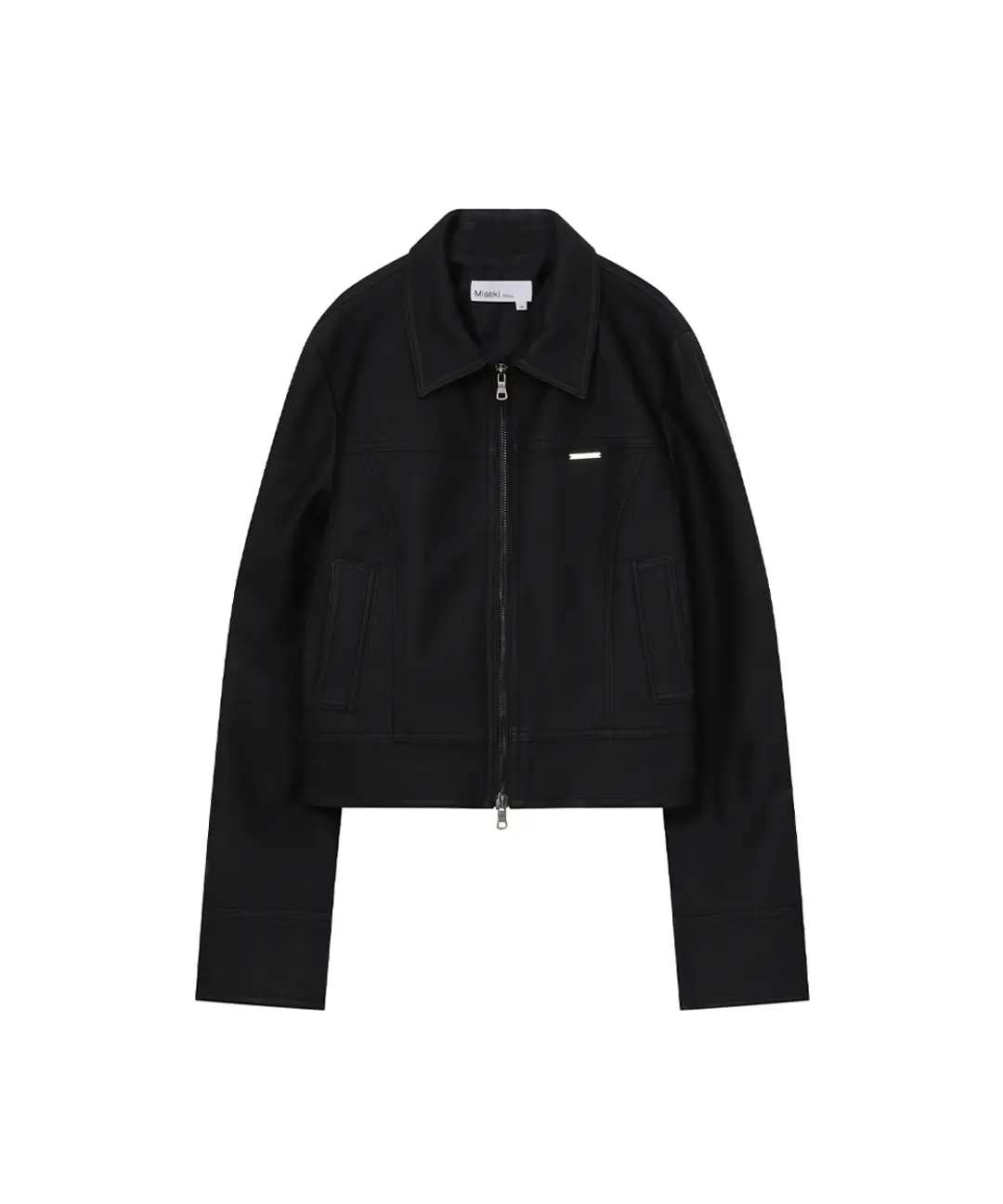 미세키서울 Suede zip-up jacket BLACK 상품 이미지 1