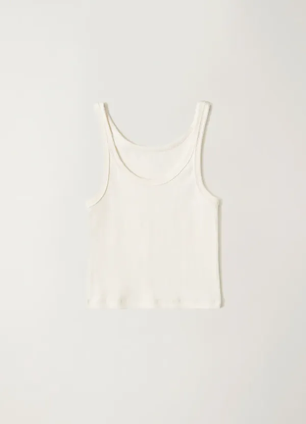 8TH / Curved rib tank (White)