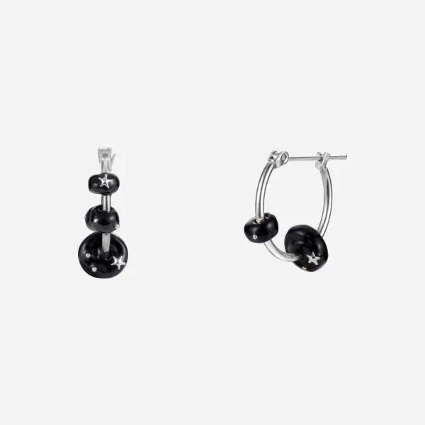 eddy hoop earrings-black